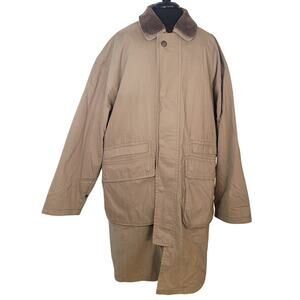VTG London Fog Trench Coat 42R Beige Thinsulate Lined Classic